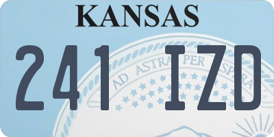 KS license plate 241IZD