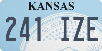 KS license plate 241IZE