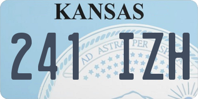 KS license plate 241IZH