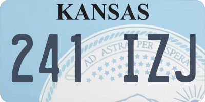 KS license plate 241IZJ