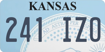 KS license plate 241IZO