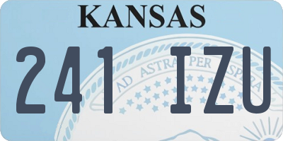 KS license plate 241IZU