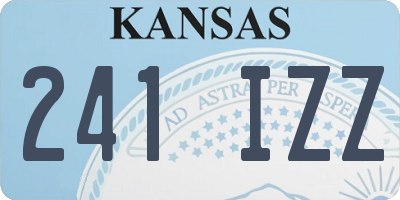 KS license plate 241IZZ