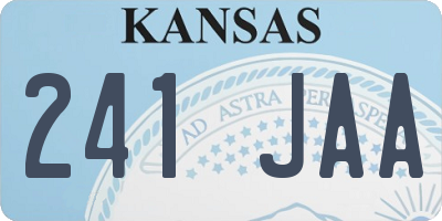 KS license plate 241JAA