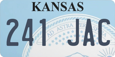 KS license plate 241JAC
