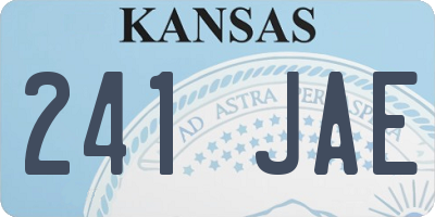 KS license plate 241JAE
