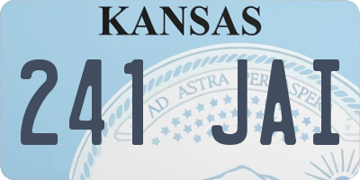 KS license plate 241JAI
