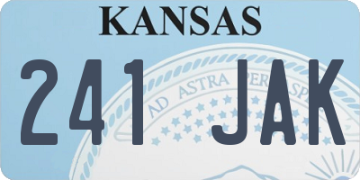 KS license plate 241JAK