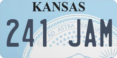 KS license plate 241JAM