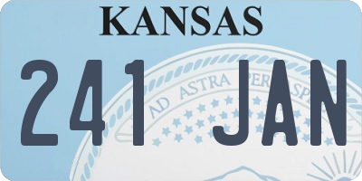 KS license plate 241JAN