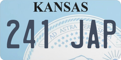 KS license plate 241JAP