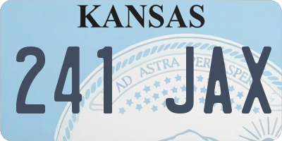 KS license plate 241JAX