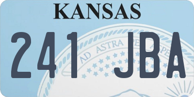 KS license plate 241JBA