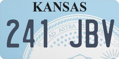 KS license plate 241JBV