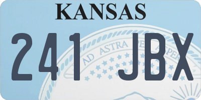 KS license plate 241JBX