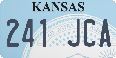 KS license plate 241JCA