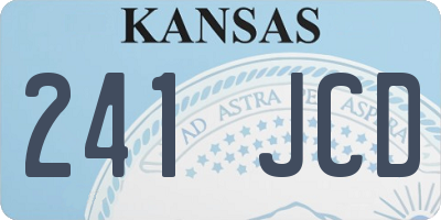 KS license plate 241JCD