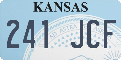 KS license plate 241JCF