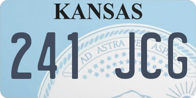 KS license plate 241JCG