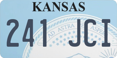 KS license plate 241JCI