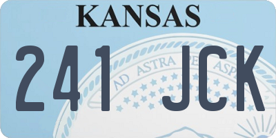 KS license plate 241JCK
