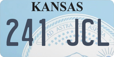 KS license plate 241JCL