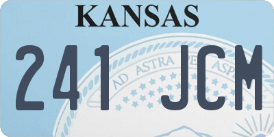 KS license plate 241JCM