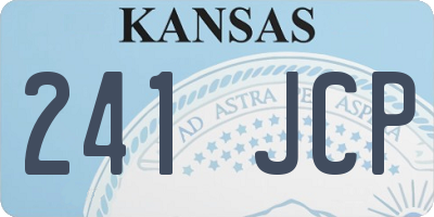 KS license plate 241JCP