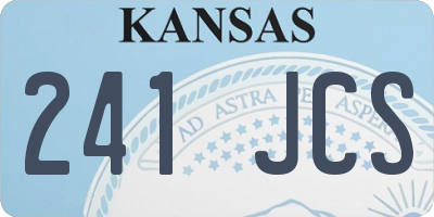 KS license plate 241JCS