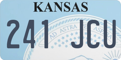 KS license plate 241JCU