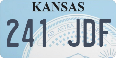 KS license plate 241JDF