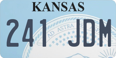 KS license plate 241JDM