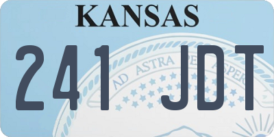 KS license plate 241JDT