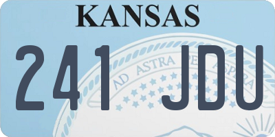 KS license plate 241JDU