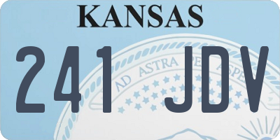 KS license plate 241JDV