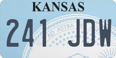 KS license plate 241JDW