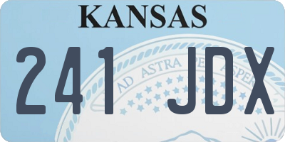 KS license plate 241JDX