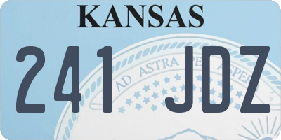 KS license plate 241JDZ