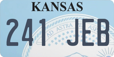 KS license plate 241JEB