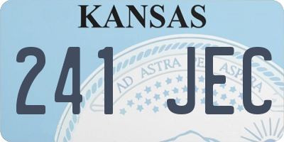 KS license plate 241JEC