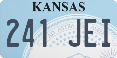 KS license plate 241JEI