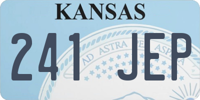 KS license plate 241JEP