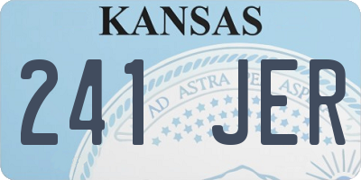 KS license plate 241JER