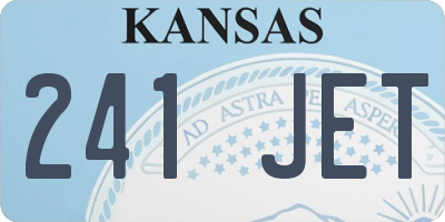 KS license plate 241JET