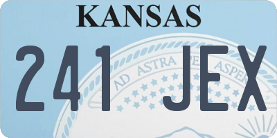 KS license plate 241JEX