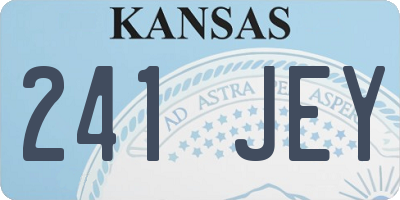 KS license plate 241JEY