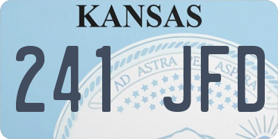 KS license plate 241JFD