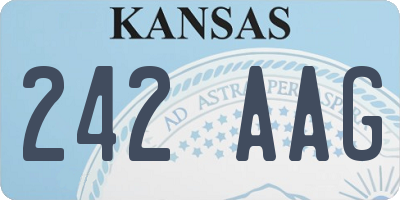 KS license plate 242AAG