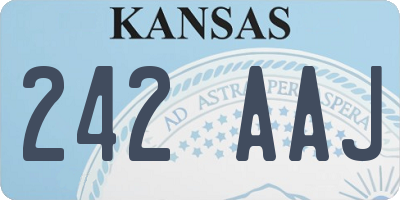 KS license plate 242AAJ