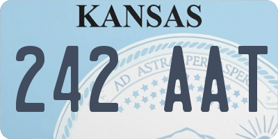 KS license plate 242AAT